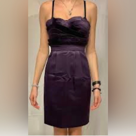 Calvin Klein Vintage Purple Cocktail Dress.  12 - Picture 1 of 8